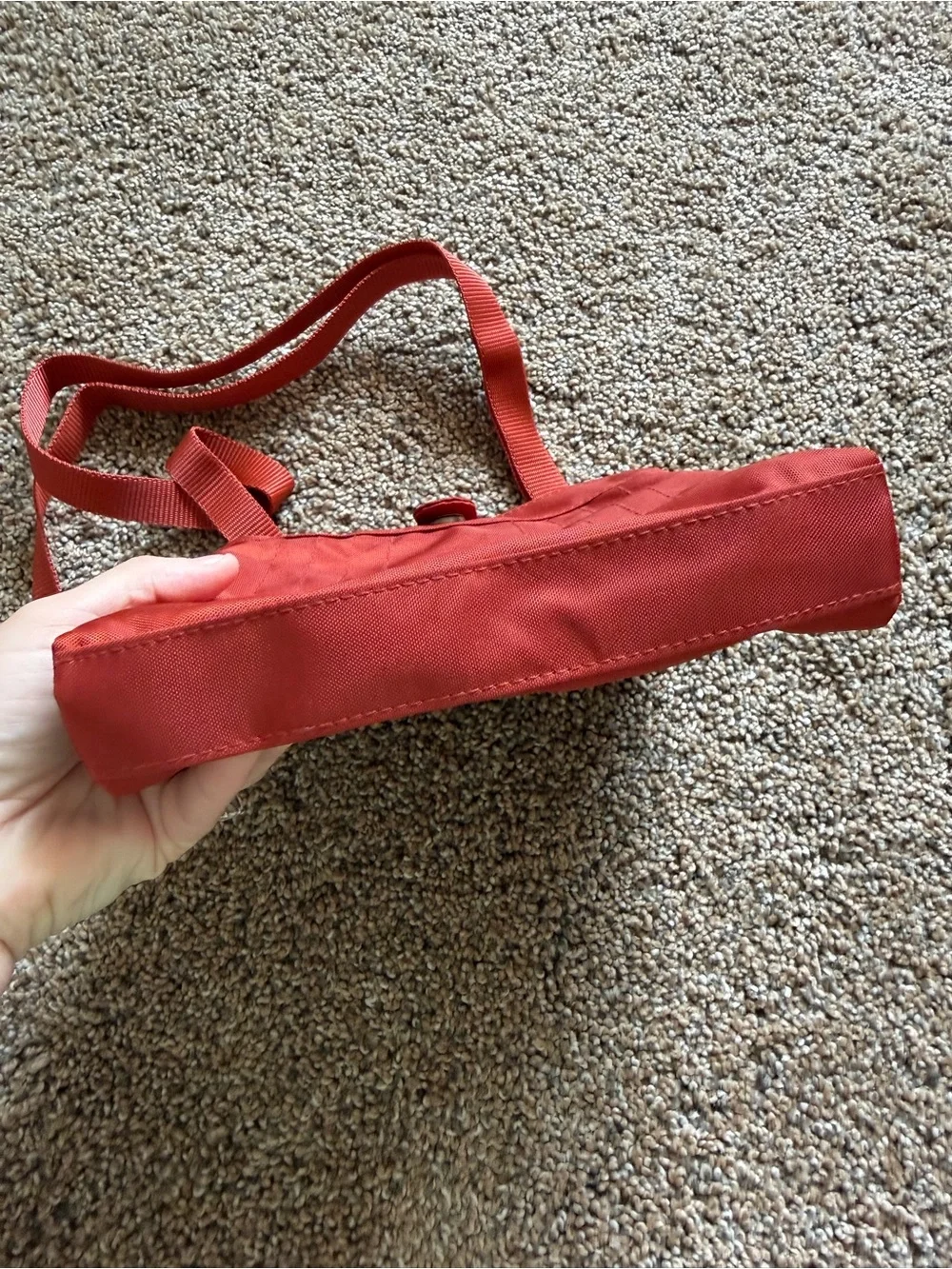 BAGGALLINI Rust Red Nylon Zippered Crossbody Shoulder Bag
